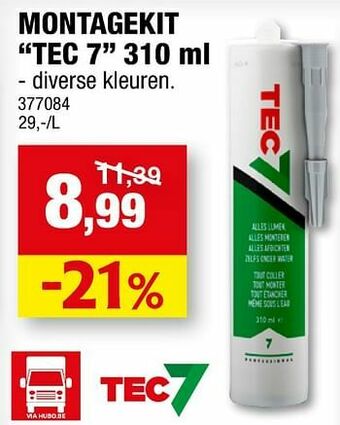 Hubo Montagekit tec 7 aanbieding