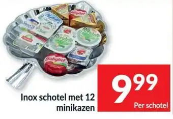 Intermarché Inox schotel met 12 minikazen aanbieding
