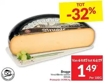 Intermarché Brugge verschillende soorten 100 gram aanbieding