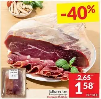 Intermarché Ltaliaanse ham 100 gram aanbieding