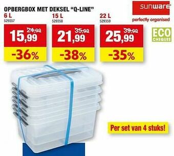 Hubo Opbergbox met deksel q-line aanbieding