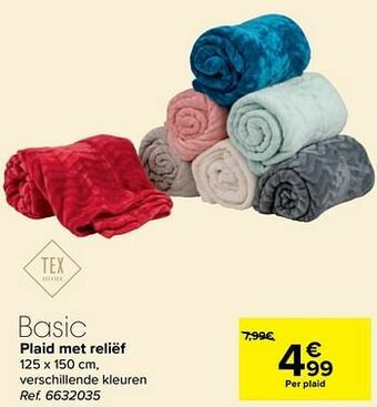 Carrefour Plaid met reliëf aanbieding