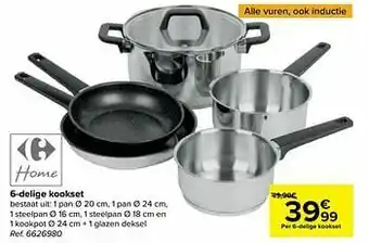6-delige kookset
