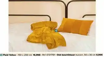 Carrefour Plaid yellow aanbieding