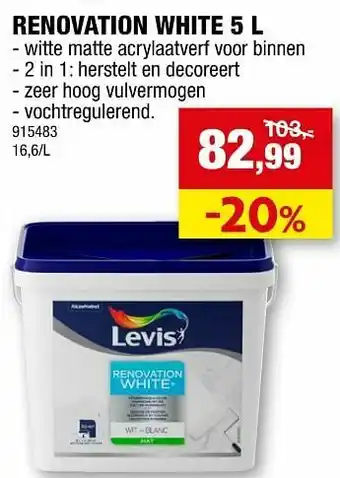 Hubo Renovation white aanbieding