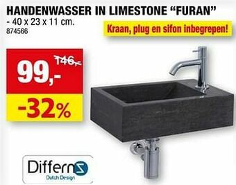Hubo Handenwasser in limestone furan aanbieding