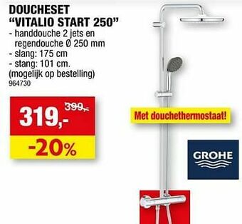 Hubo Doucheset vitalio start 250 aanbieding
