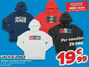 Carrefour Sweater voor heren jack+jones aanbieding