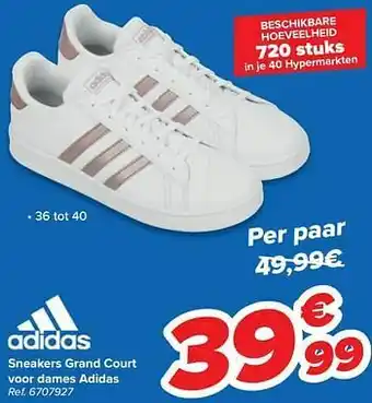 Carrefour Sneakers grand court voor dames adidas aanbieding