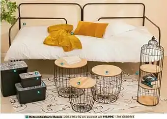 Metalen bedbank mazolo