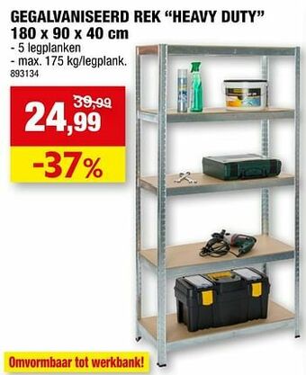 Hubo Gegalvaniseerd rek heavy duty aanbieding