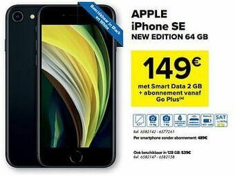 Carrefour Apple iphone se new edition 64 gb aanbieding