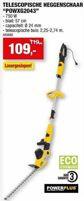 Hubo Powerplus telescopische heggenschaar powxg2043 aanbieding