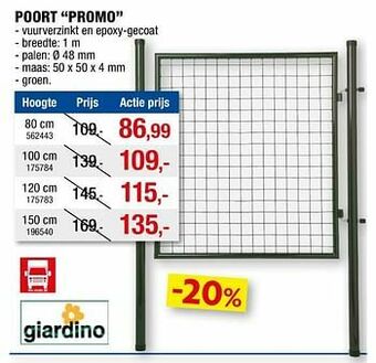 Hubo Poort promo aanbieding