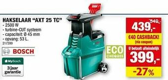 Hubo Bosch hakselaar axt 25 tc aanbieding