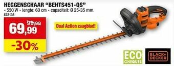 Hubo Black + decker heggenschaar behts451-qs aanbieding
