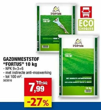 Hubo Gazonmeststof fortus aanbieding