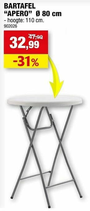 Hubo Bartafel apero aanbieding