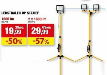 Hubo Ledstraler op statief aanbieding