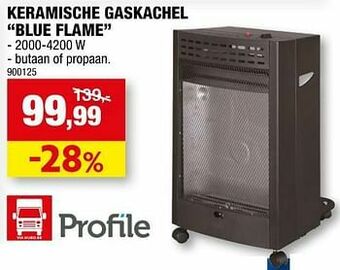 Hubo Profile keramische gaskachel blue flame aanbieding