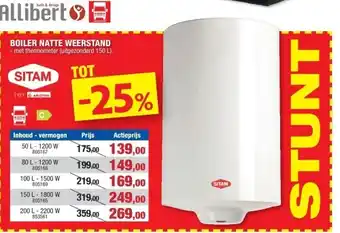 Hubo Boiler natte weerstand 50 l - 1200 w aanbieding