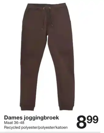 Zeeman Dames joggingbroek Maat 36-48 aanbieding