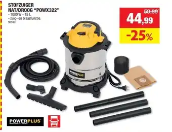 Hubo Stofzuiger nat/droog “powx322” aanbieding