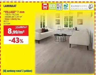 Hubo Laminaat “village” 7 mm aanbieding