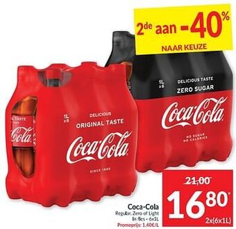 Intermarché Coca-cola regular zero of light aanbieding