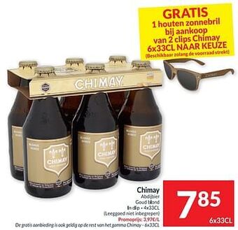 Intermarché Chimay abdijbier goud blond 6x33 cl aanbieding