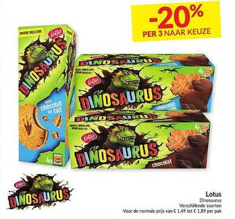 Intermarché Lotus Dinosaurus aanbieding