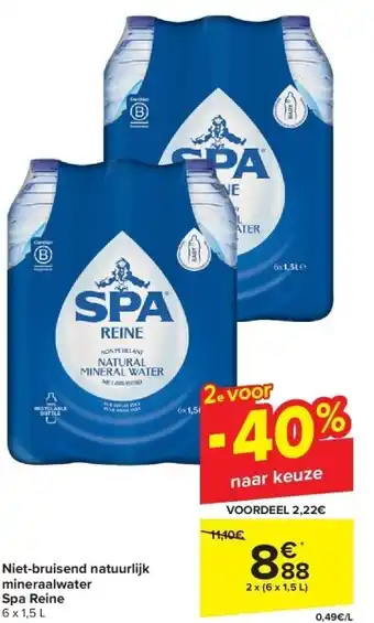 Carrefour Niet-bruisend natuurlijk mineraalwater spa reine aanbieding