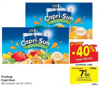 Carrefour Fruitsap capri-sun aanbieding
