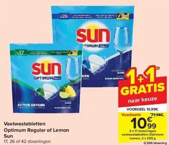 Vaatwastabletten optimum regular of lemon sun