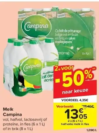 Carrefour Melk campina aanbieding