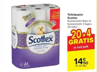 Carrefour Toiletpapier scottex aanbieding