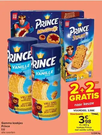 Carrefour Gamma koekjes prince lu aanbieding