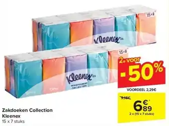 Carrefour Zakdoeken collection kleenex aanbieding