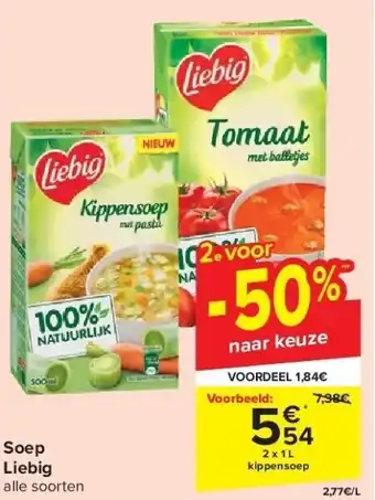 Carrefour Soep liebig aanbieding