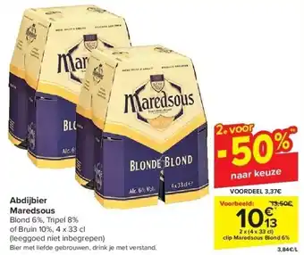 Carrefour Abdijbier maredsous aanbieding