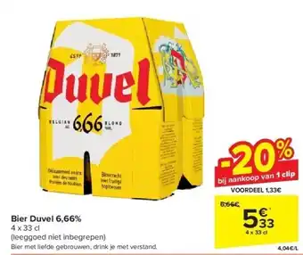Carrefour Bier duvel 6,66% aanbieding