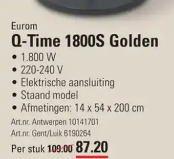 Eurom Q-Time 1800S Golden