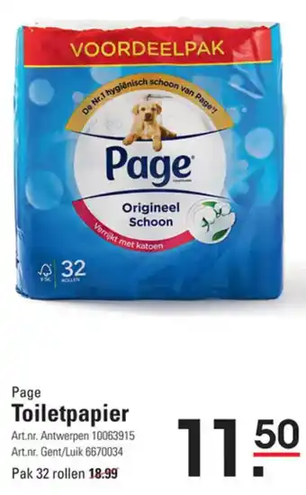 Sligro Page Toiletpapier Pak 32 rollen aanbieding