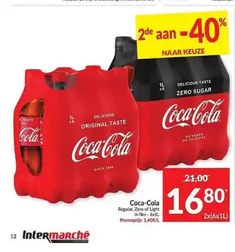 Intermarché Coca-cola 2x(6x1L) aanbieding