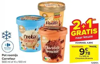 Carrefour Pot roomijs carrefour aanbieding