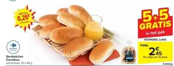 Carrefour Sandwiches carrefour aanbieding