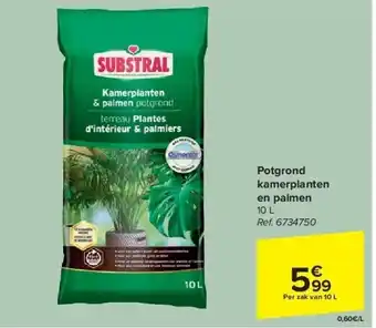 Carrefour Potgrond kamerplanten en palmen aanbieding