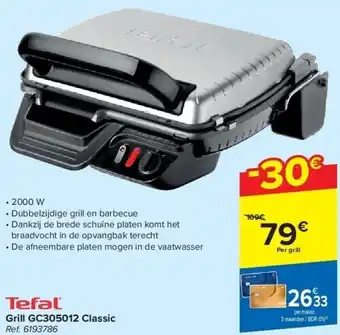 Carrefour Grill gc305012 classic aanbieding