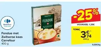 Carrefour Fondue met zwitserse kaas carrefour aanbieding