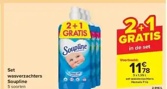 Carrefour Set wasverzachters soupline aanbieding